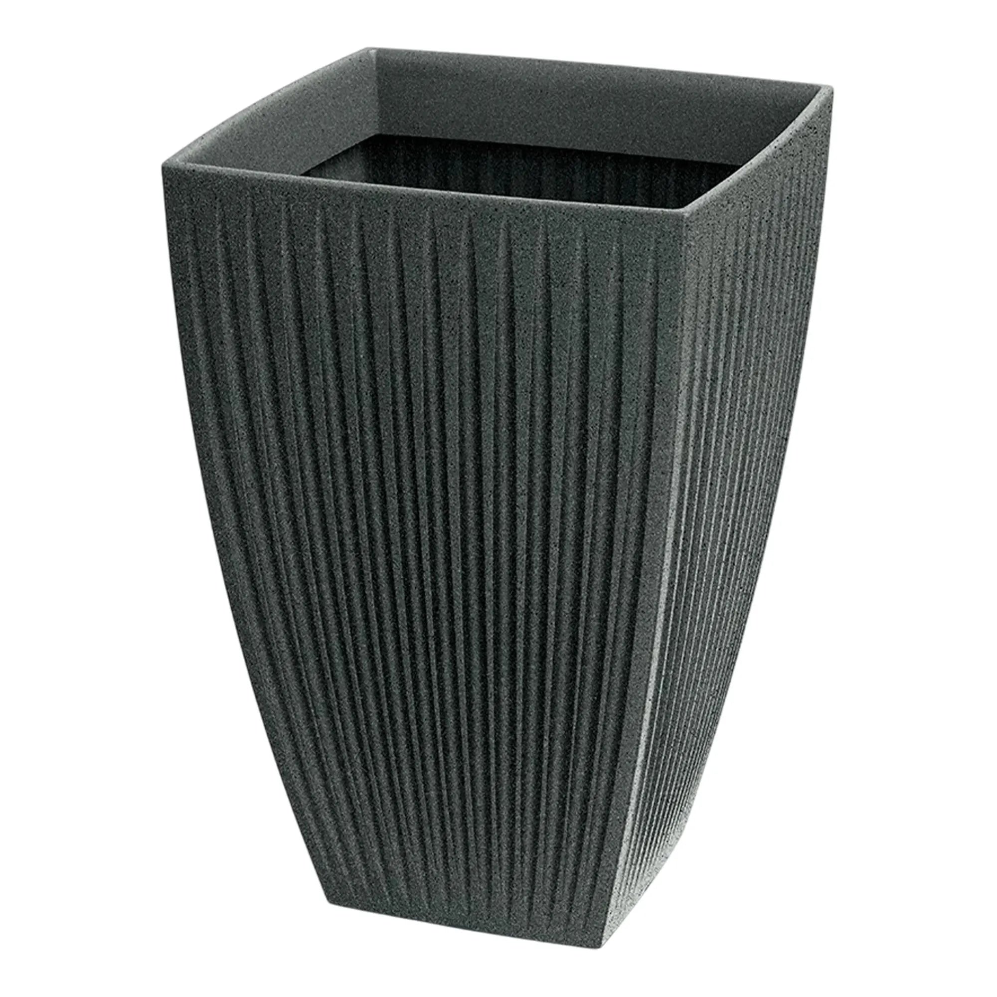 Latia Square HIGH flowerpot 40x40 Graphite granite