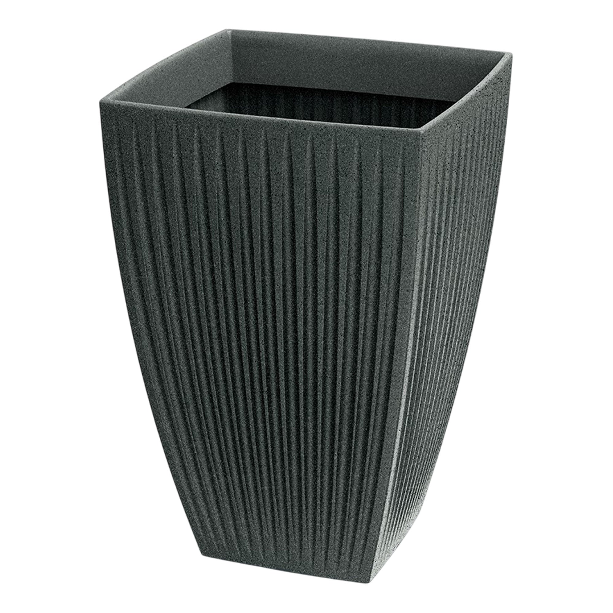 Latia Square HIGH flowerpot 40x40 Graphite granite