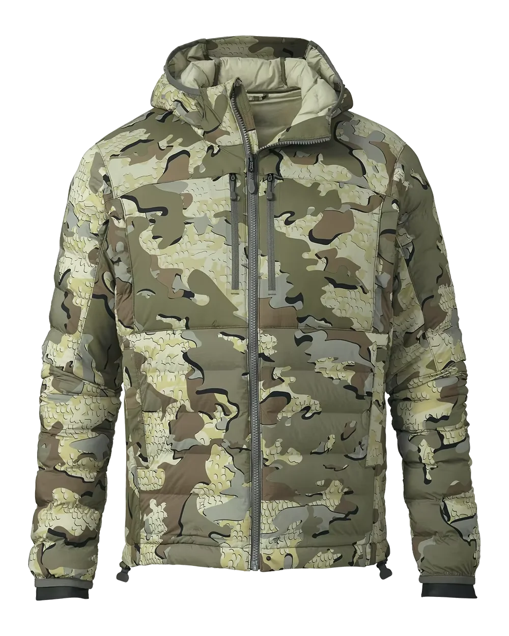Men's Winter Casual Hunting Puffer Jacket Outdoor Breathable Quick Dry Custom Dye Front Logo Position High Quality Seamless