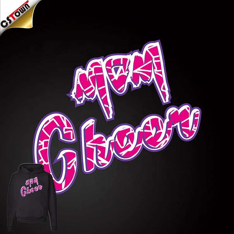 New User Discount 4 Inch Mini Wet Look Vinyl Cheer Pom Pom Heat Transfer Vinyl Design