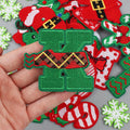 Hot Fashion Custom Christmas Iron-on Anime Patches with Cartoon Embroidery Lace Decorated Heart Flower Shape for Hat Decoration