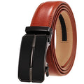 Customized Classic Formal Men's Leather Belt-Business Suit Luxury Adjustable with Auto Lock Buckle Waterproof & Durable