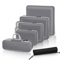Luxury 6 Piece Polyester Compression Packing Cubes Durable Travel Organizer with Double Zipper Capacity Sewing Fashion Style