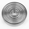 11/12 Pieces Stainless Steel Round Cookie Biscuit Cutter Set Graduated Circle for Pastry Donut Cutter Ring Molds MegaBDM