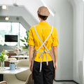 Wholesale Customised Logo Thick Canvas Waterproof Chef Cooking Apron Cafe Restaurant Kitchen Apron