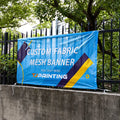 Custom Any Size Advertising Mesh Polyester Banner Waterproof Sublimation Banner Printed Fabric Fence Banner