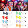 Custom Logo Fashion Cheap Men Women Small Round Sunglasses UV400 Colorful Mirror Lens Shades Alloy Party Sunglasses Men Women