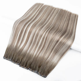 2025 Hot Selling Fashionable Russian Hair Genius Weft Hair Extensions 100% Human Hair Extensions Genius Weft