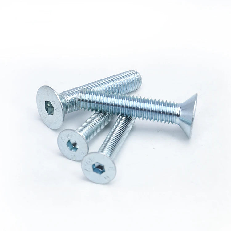 M5 M6 M8 M10 M12 M16 M18 M20 DIN7991 Grade 8.8 Galvanized Zinc Plated Steel Hex Socket Countersunk Head Screws Allen Head Bolts