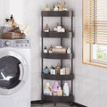 3/4/5 Layers Bathroom Corner Rolling Trolley Storage Rack with Wheels Movable Triangle Storage Rack Floor-standing MegaBDM