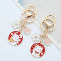 2023 Wholesale Cheap Creative Custom Soft Pvc Rubber Metal Bell 3D Cartoon Cute Lucky Cat Key Ring Keychain