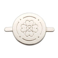 Zinc Alloy Engraved Brand Silver Round Metal Tag Custom Bags Metal logo Plate Label for Handnag Purse