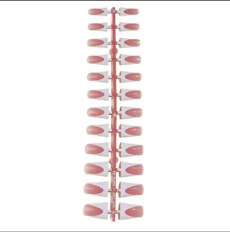 Aillsa Duck Feet Shape Acrylic Artificial Press-On Nails OEM Handmade Tapered French Nail Full Cover 12 Sizes Economical Design