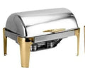 Hydraulic Fuel Heating Roll Top Chafing Dish Buffet Food Warmer Set 9L Capacity Stainless Steel