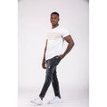 Imperio Design Men's Two-tone Beis Color Empire Slim Fit Casual Nonwoven 180 Grams Polyester/Cotton T-Shirt