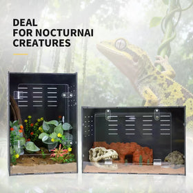 Customized DIY Reptile Enclosure Chamlemon Crested Gecko Cage Bearded Dragon Terrarium with Mesh Top Reptile Terrarium