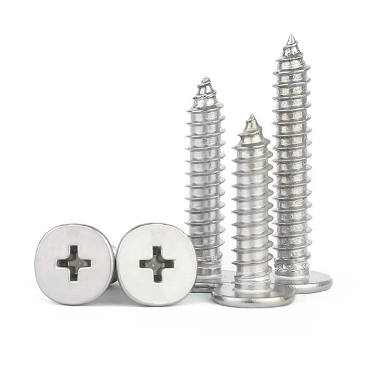 M2 M2.3 M2.6 M3 M3.5 M4 M5 M6 A2 Stainless Steel 304 Phillips Self Tapping Ultra Thin Flat Head Wood Screw