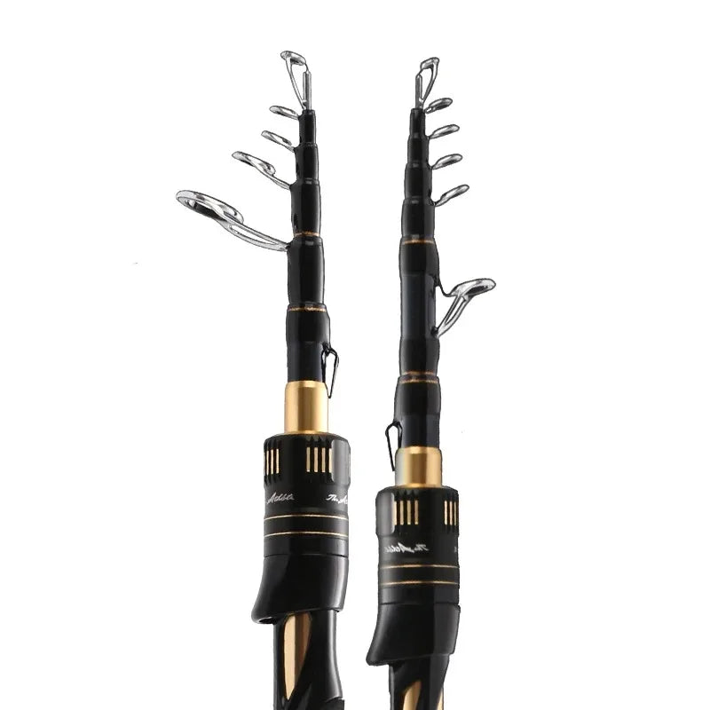 HSD Telescopic Fishing Rod 49cm Ball Bearing Baticasting Reel Spinning Fishing Rods and Reels Combo