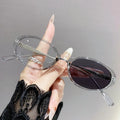 Logo Custom 2025 Fashion Women Oval Anti Blue Light Eyeglasses Small Frame Photochromic Glasses  Women