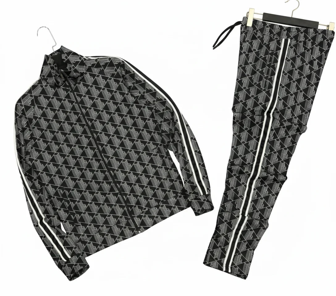 Women's Casual Printed Two Piece Sporty Clothing Set Hooded Top Elastic Waist Bottom Daily Comfort Wholesale Supply Customized