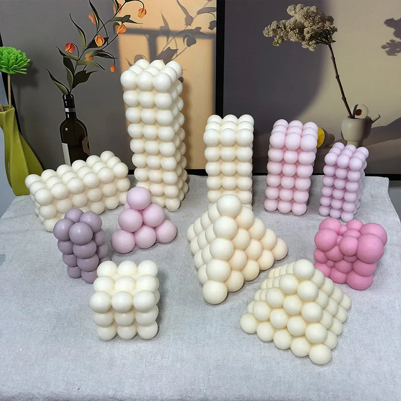 MaehSab 3D Cut Cube Wax Candle Making Mold Suitable for Candle Hand-making DIY MegaBDM