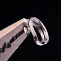 Solid 304 Stainless Steel Jigging Bent Fishing Split Ring Hook Connector Double Loop Fishing Split Ring Fishing Accessories