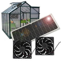 Dual Weatherproof Foldable Solar Powered Fan 1 Monocrystalline Silicon Panel for Chicken Coops Houses Sheds Pet Houses