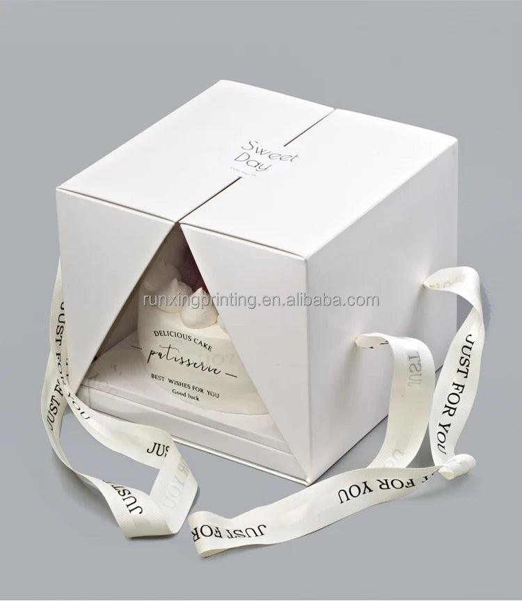 Mousse Cake Packaging Box Bakery Disposable Paper Cake Box Wholesale Luxury Low Price Accept Customization