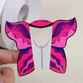 Custom 157G Butterfly Pattern Nail Art Form French Style Square Design Private Label Acrylic Plastic Material