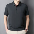 Oem customized men's polo shirts men's short sleeved high end lapel casual collared polo shirts men's