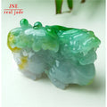 Myanmar Natural a Type Jadeite Jade Pendant Double Color Yellow and Green Pendant Emerald Pendant 62.81