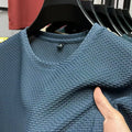 OEM Customized logo Design Manufacturer Thin Ice Silk T-shirt Men's Short-sleeved Summer Elastic Slim Fit Comfortable t Shirt