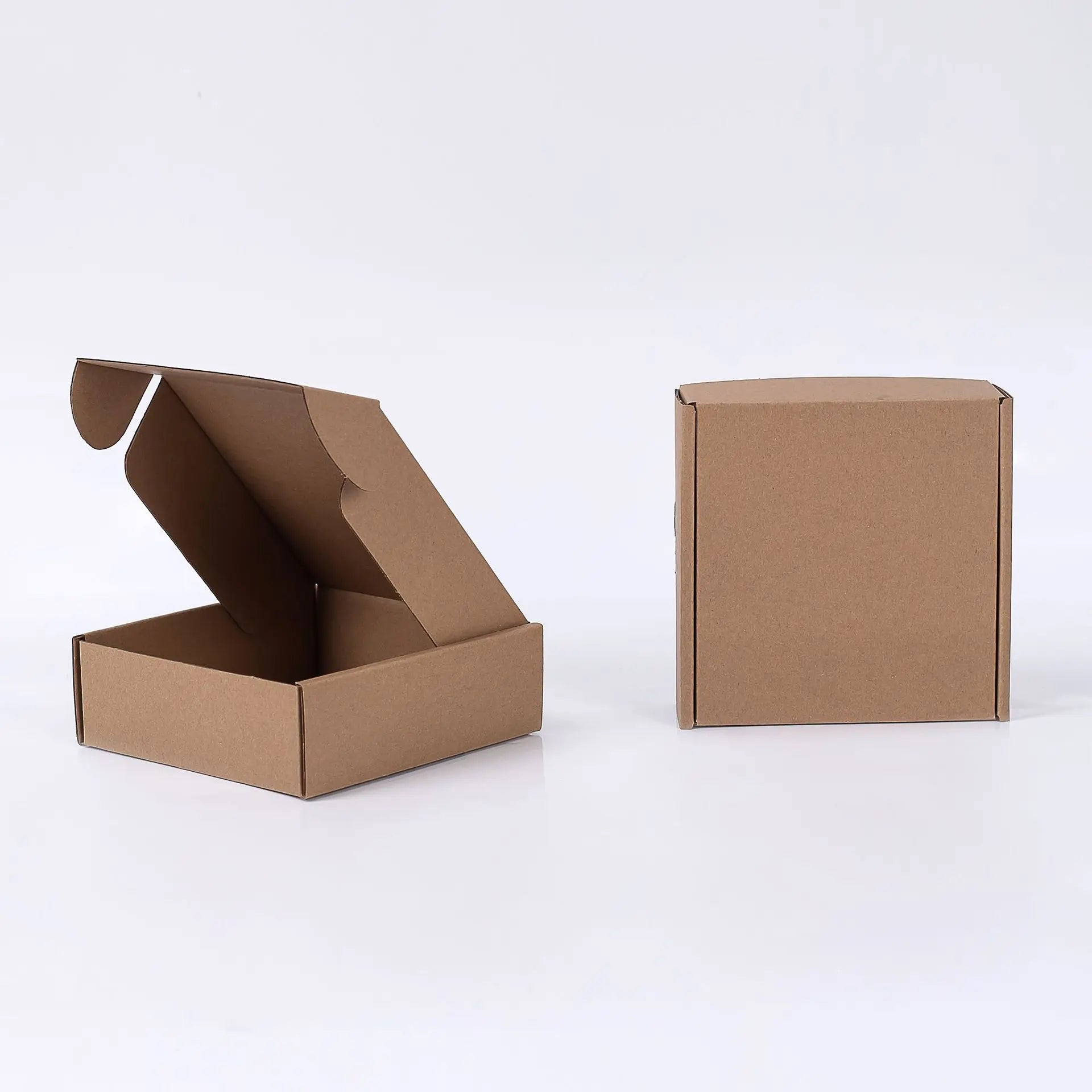 MU Custom Logo Printed Brown Corrugated Moving Shipping Cardboard Boxes Recyclable and Strong Lined with Sponge for Shoes