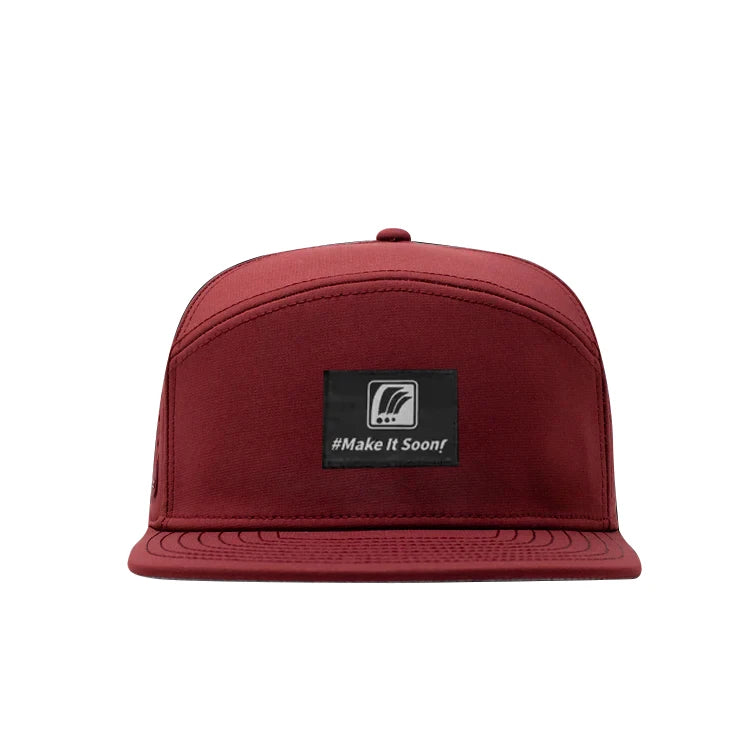 Custom Rubber Logo Laser Cut Perforated 6 Panel Flat Bill Nylon Snapback Cap Snapback Hat