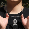 Hip Hop Rapper Jewelry Iced Out Letter Pendant Necklace Fully Lab Diamond O BLOCK Gold Silver Plated Charm Pendant for Men Women
