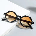 Logo Custom 2025 Vintage Men Women Small Frame Rivets Sun Glasses UV400 Jelly Color Polygon Sunglasses
