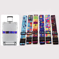 OEM Custom Printing Trendy Adjustable Polyester Button Luggage Strap Belt Cross Straight Combination Lock Travel Zipper Casual