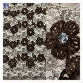 YX987 2026 New Material Customization 70% Polyester 30% Chenille Lace Fabric Flower Embroidery With Sequins for China Dresses