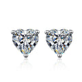 Luxury Jewelry 2CT 4CT Moissanite Diamonds S925 Sterling Sliver LoveHeart Earrings for Women Simple Design Moissanite Jewelry