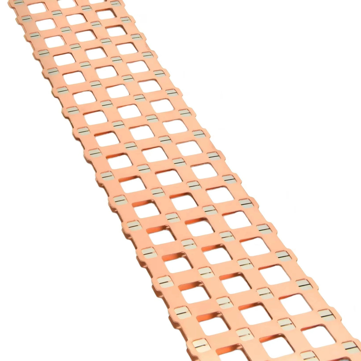 OEM/ODM 4P Cu-Ni Plated 800MM Length Shape Busbar 0.5MM T2 Copper +0.15MM Pure Nickel Busbar for Spot Welding Energy Storage MegaBDM