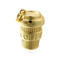 Pandahall 10 Pcs Brass Pendants Rack Plating with Jump Ring Real 18K Gold Plated Coffee Cup Charms