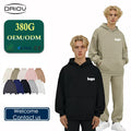 Streetwear Men 380g Cotton Men's Blank Thick French Terry Luxury Quality Heavy Weight Oversized Custom Print logo Men's Hoodies