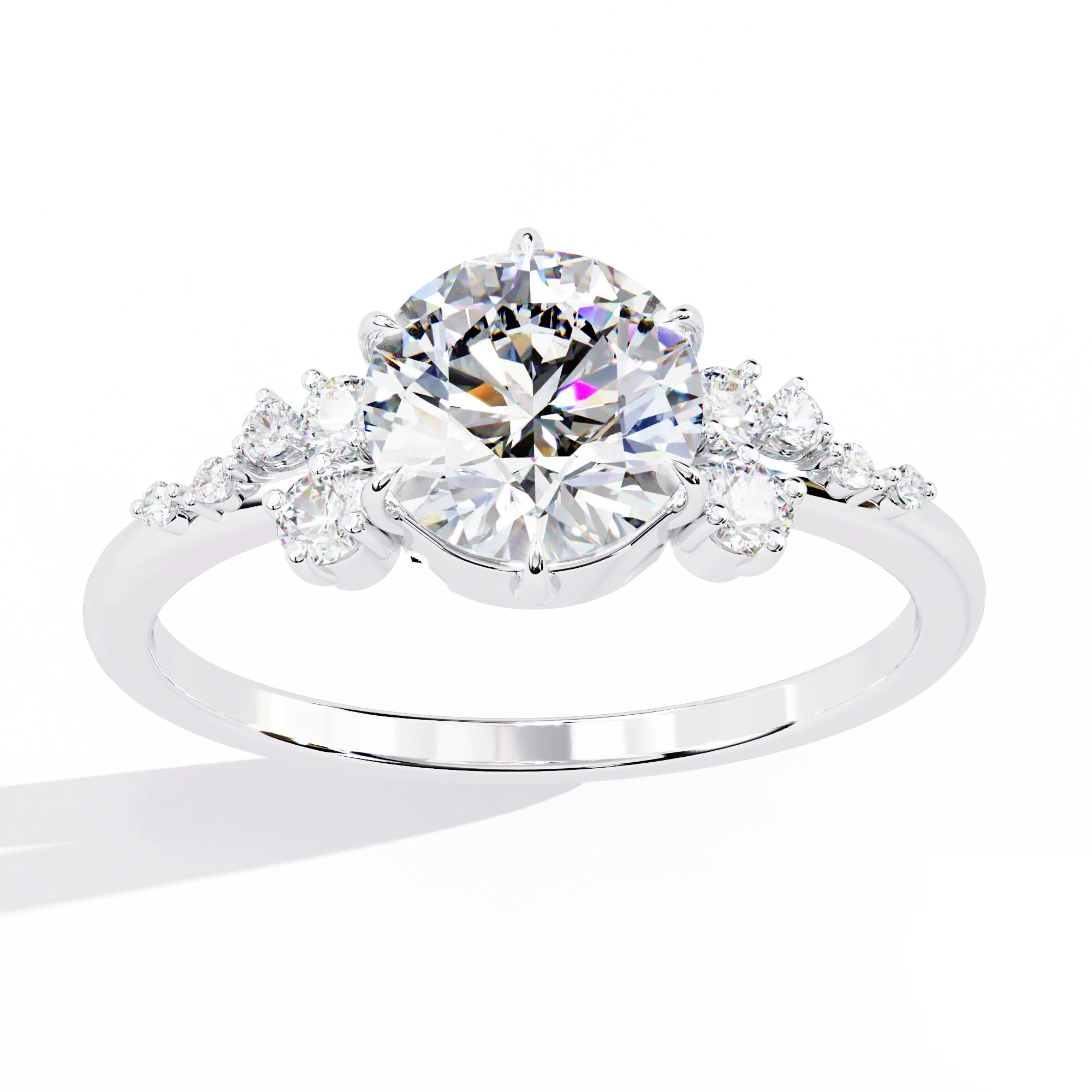 1.37 Carat IGI Certified 14K Gold Plated Lab Grown Brilliant Cut Diamond Engagement Ring Unisex Trendy Ethical Sustainable