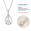D422 Sparkling 925 Sterling Silver Necklace Gemstone Necklaces Teardrop Pendant Necklace Jewelry for Mom