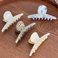 Dowell Wholesale Luxury Rhinestone Acetate Hair Claw Clip Elegant Shark Clip for Ponytail Bun and Half Updo Styling