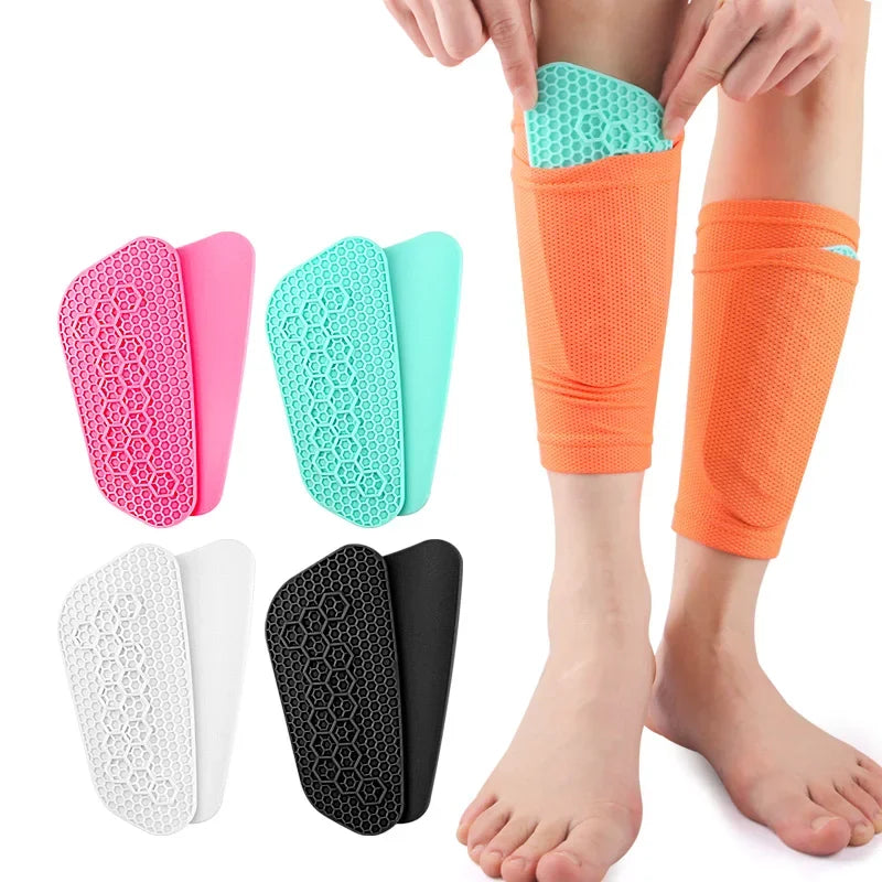 New Material Adult Soccer Shin Guards with Silicone Cushion Lightweight Leg Protection for Impact and Injury Prevention