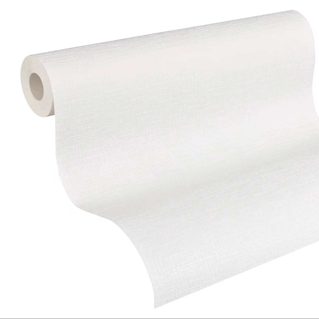 Germany Made Modern Coatable Non Woven Vinyl Wallpaper Rolls Plain Paintable White 10.05x0.53m for Hotel & Bathroom Use