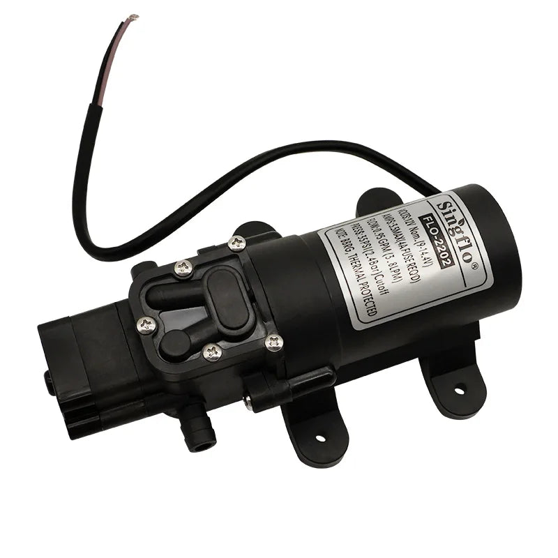 Singflo FLO-2202 12v Diaphragm Water Pressure Pump 3.8 LPM 1.0 GPM 35 PSI for Caravan/RV/Boat/Marine