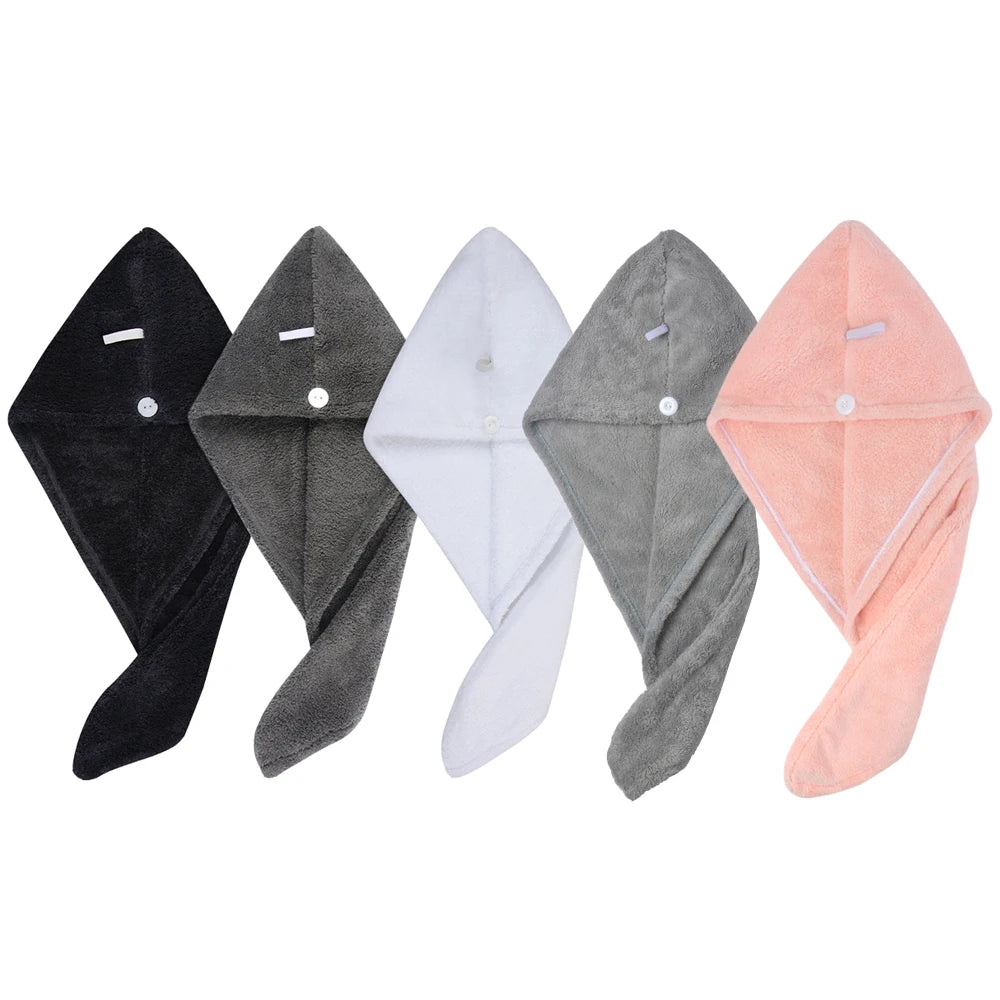 Multi Color Women Spa Beauty Salon Elastic Large Barber Soft Quick Dry Turban Towel Microfiber Drying Hair Towels Wrap