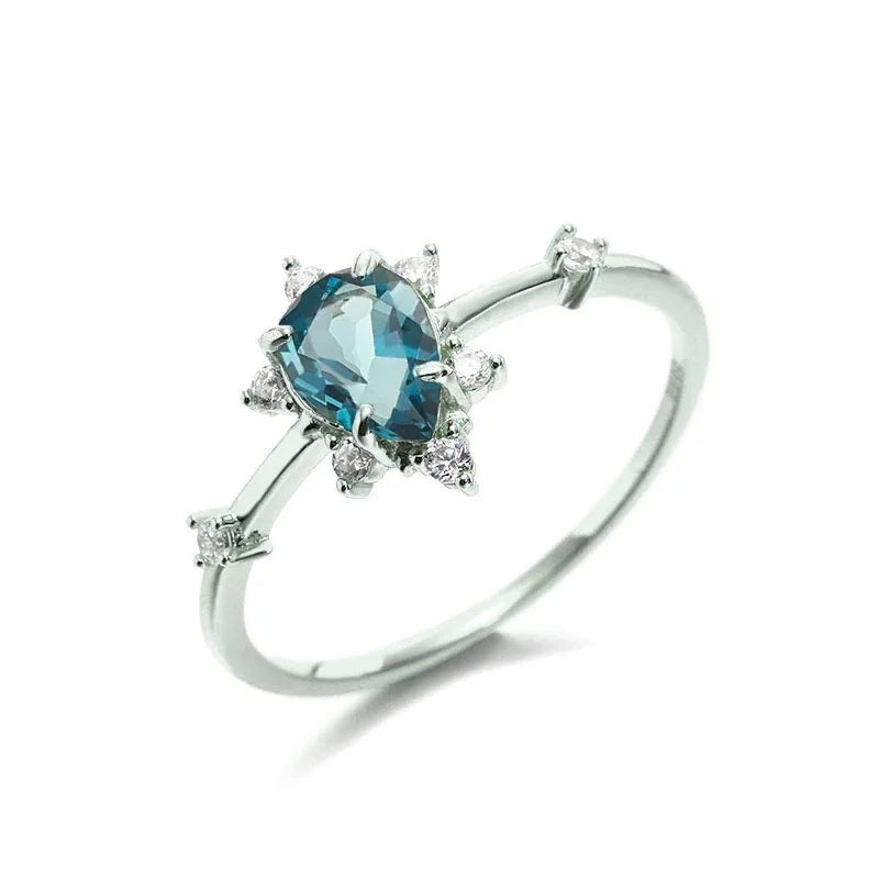 Low MOQ Wholesale Women's 925 Sterling Silver Princess Cut Channel Set Freshwater Pearl Zircon Cocktail Ring Rhodium Plated